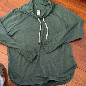 Soft Funnel Neck Pullover Green
